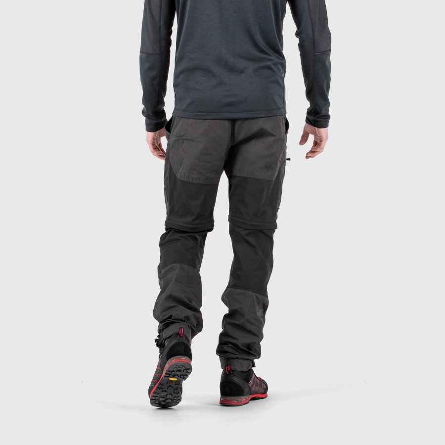 Dark Grey-Black Fjällräven Abisko Lite Trekking Zip-Off M Reg