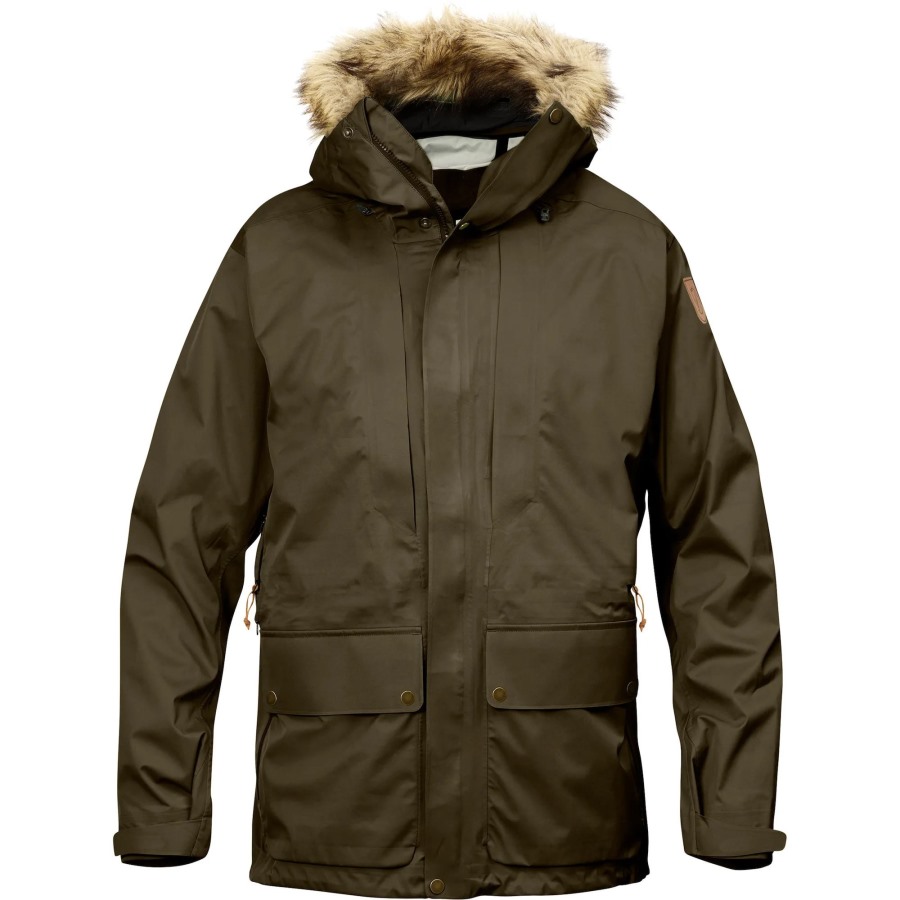 Keb Eco-Shell Parka M Dark Olive Fjällräven