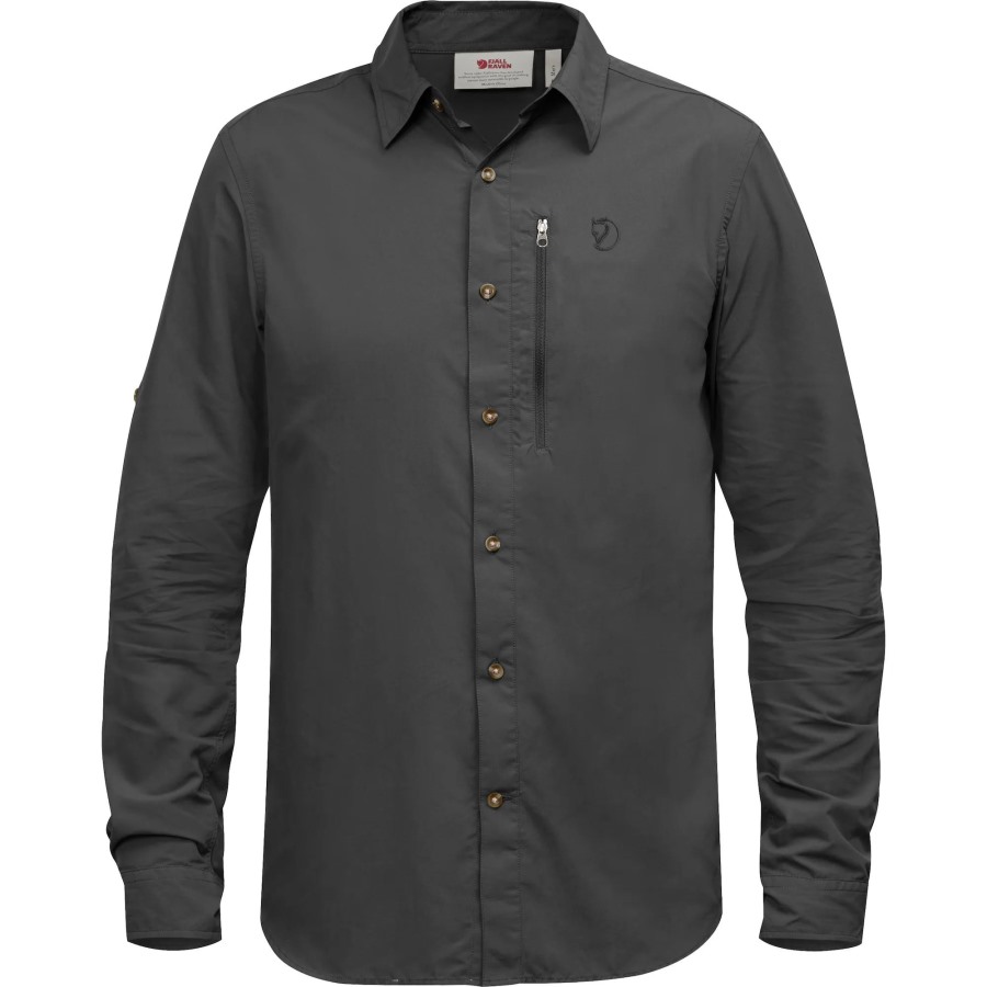 Dark Grey Fjällräven Abisko Hike Shirt Ls M