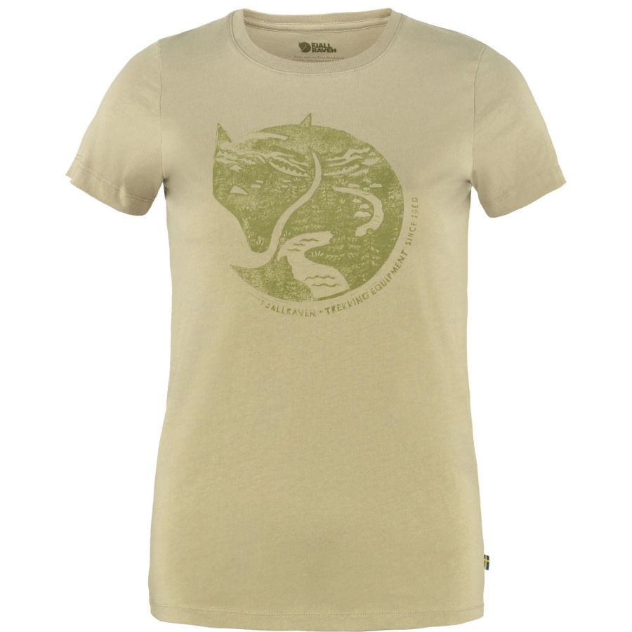 Arctic Fox Print T-Shirt W Sand Stone Fjällräven