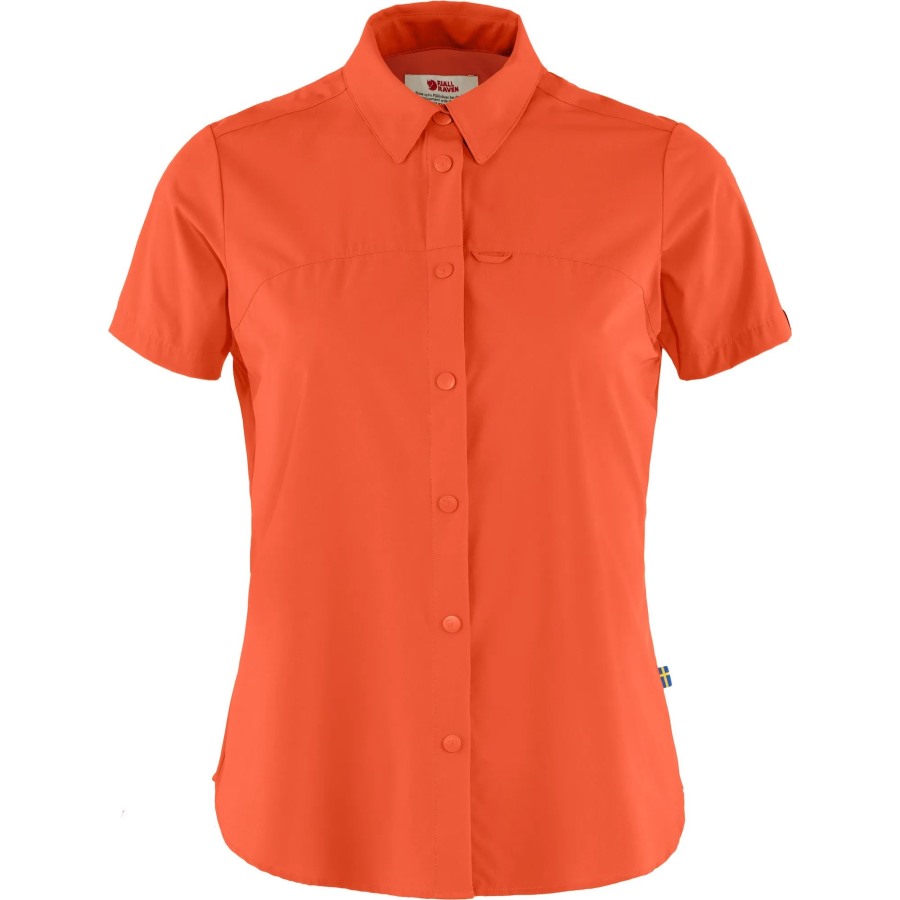High Coast Lite Shirt Ss W Fjällräven Rowan Red
