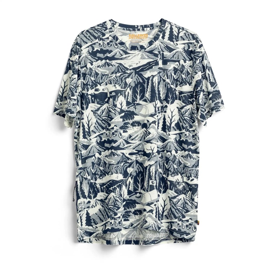 Navy-Eggshell S/F Wool Caliswe T-Shirt M Fjällräven