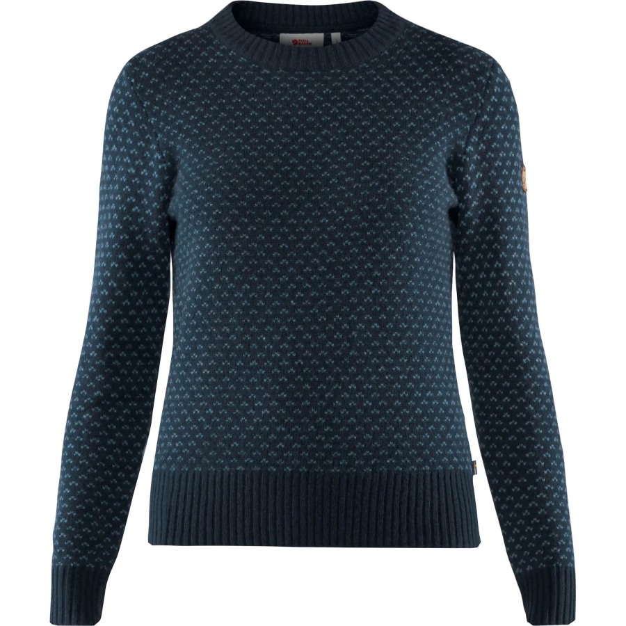 Dark Navy Fjällräven Övik Nordic Sweater W