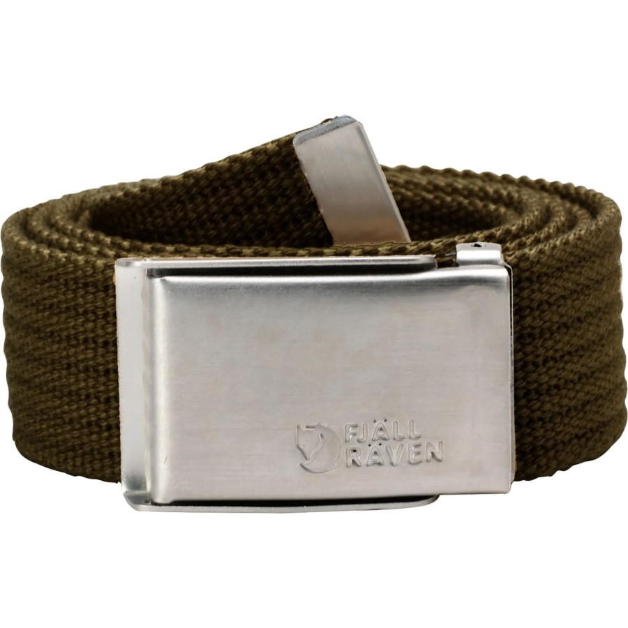 Fashion Fjällräven Dark Olive Merano Canvas Belt