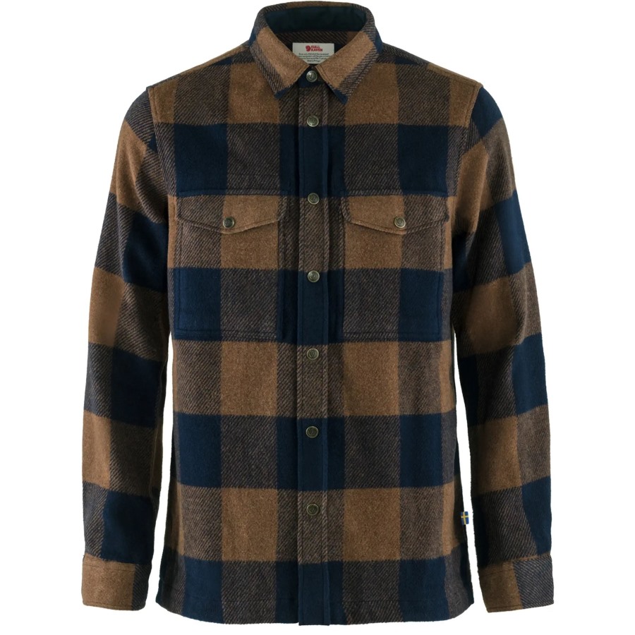 Chestnut-Dark Navy Fjällräven Canada Shirt M