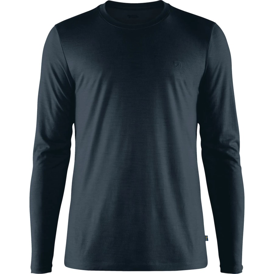 Dark Navy Abisko Wool Ls M Fashion Fjällräven