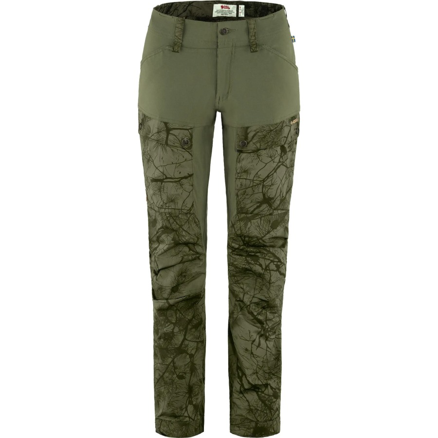 Keb Trousers W Reg Fjällräven Green Camo-Laurel Green
