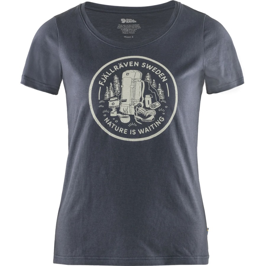Fikapaus T-Shirt W Navy Fjällräven