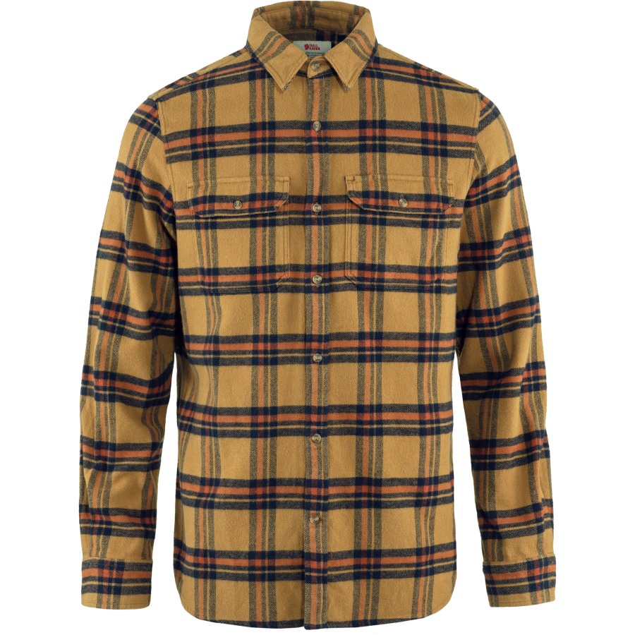 Övik Heavy Flannel Shirt M Buckwheat Brown-Autumn Leaf Fjällräven