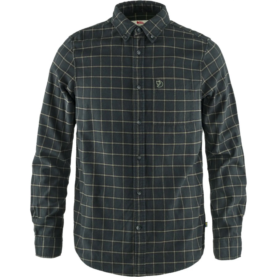 Dark Grey Fjällräven Övik Flannel Shirt M