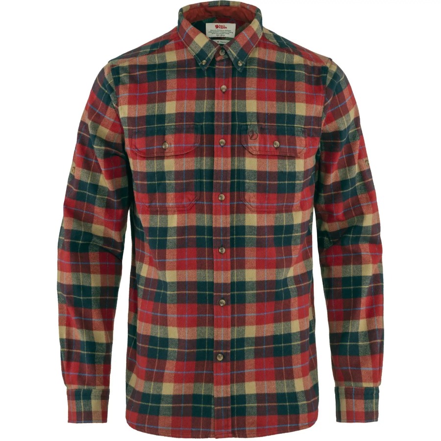 Singi Heavy Flannel Shirt M Deep Red Fjällräven