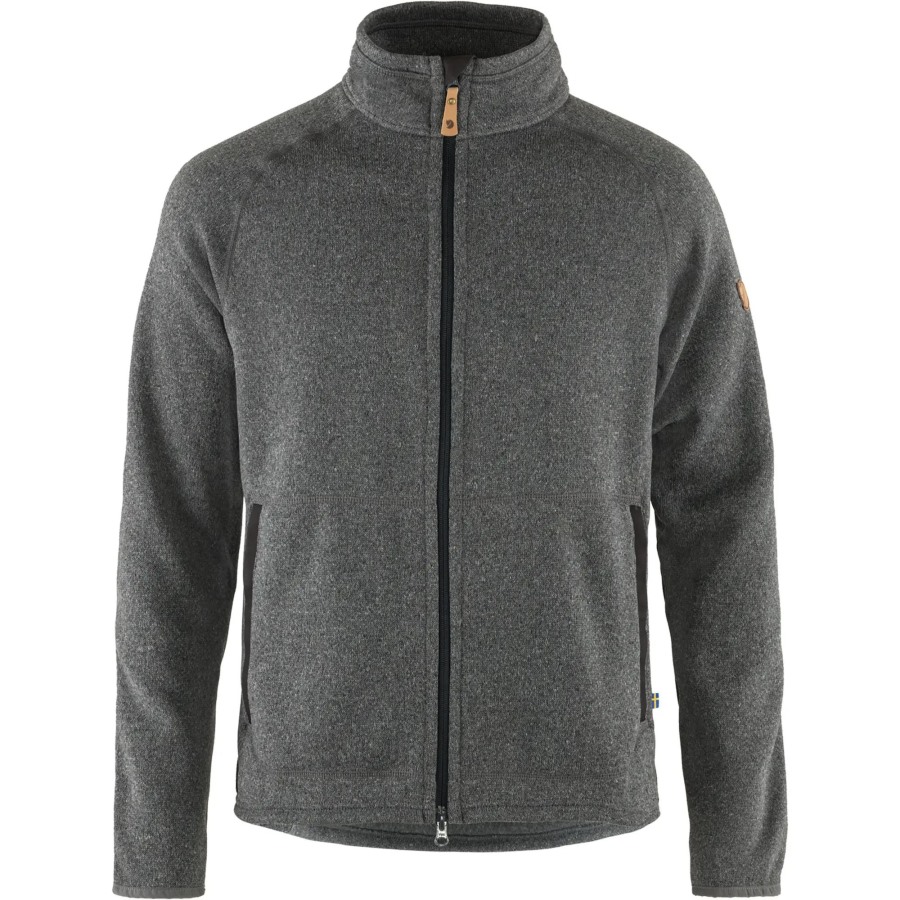 Övik Fleece Zip Sweater M Fjällräven Dark Grey