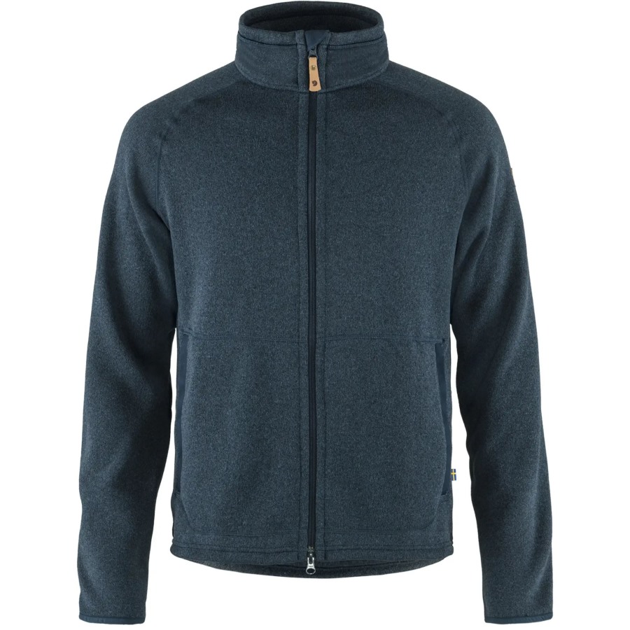 Navy Fjällräven Övik Fleece Zip Sweater M