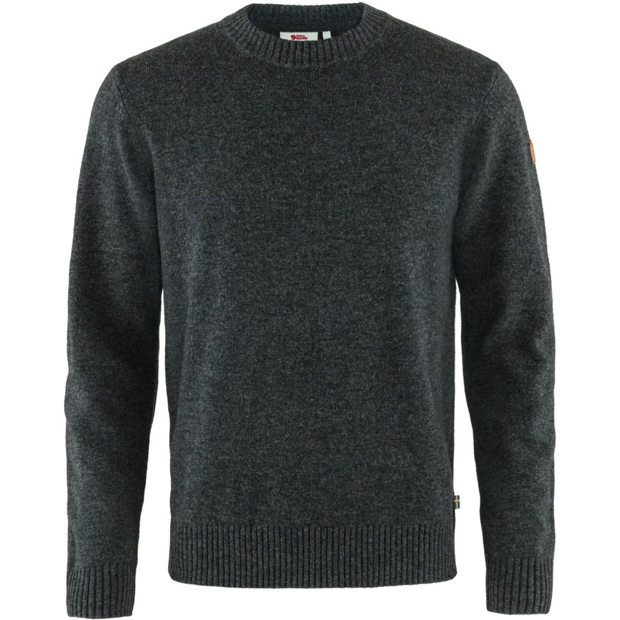 Dark Grey Övik Round-Neck Sweater M Fjällräven