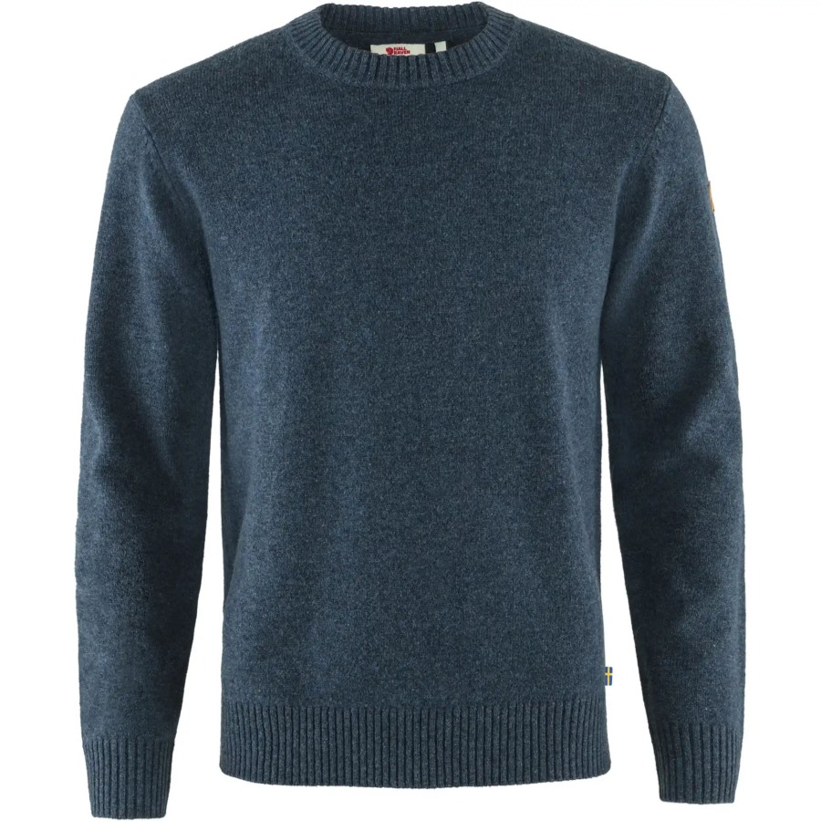Fjällräven Navy Övik Round-Neck Sweater M