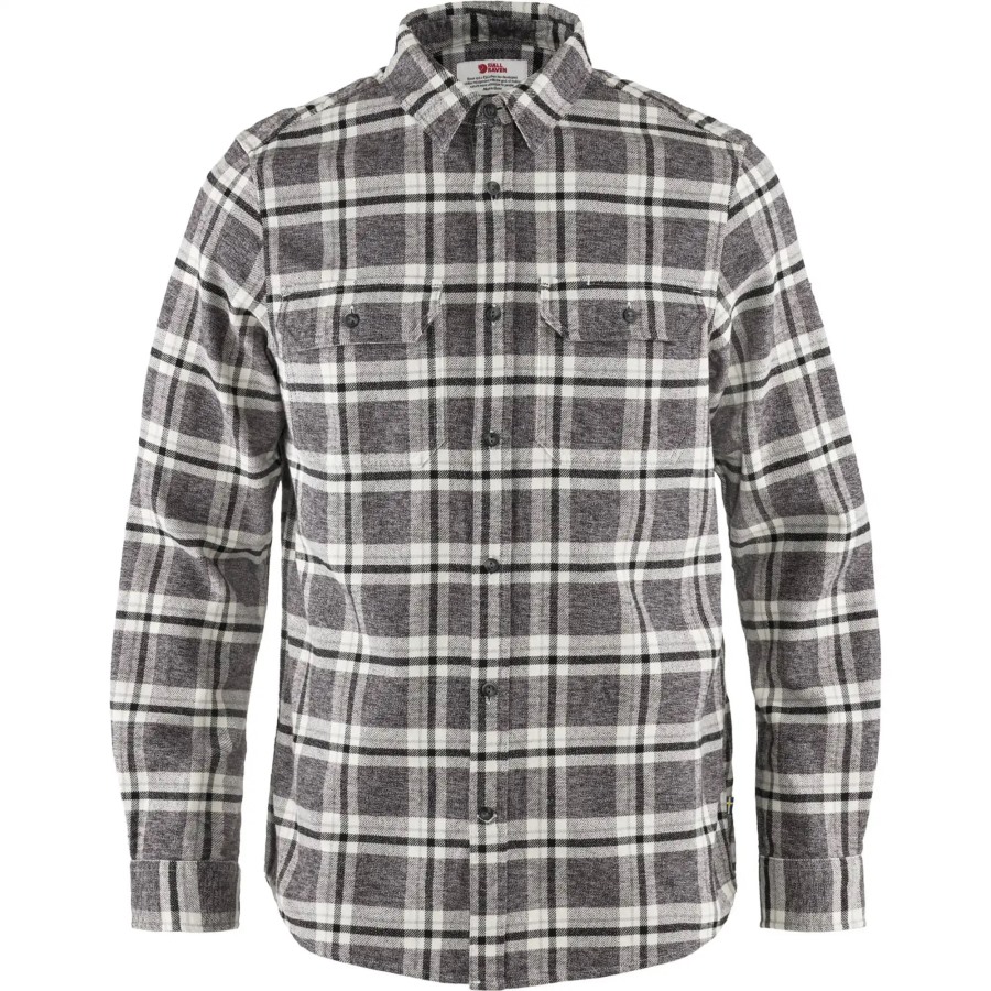 Dark Grey Övik Heavy Flannel Shirt M Fjällräven