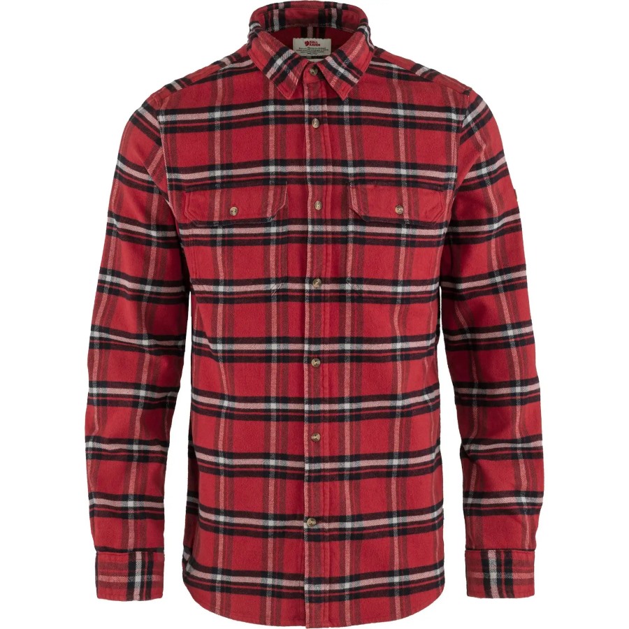 Fjällräven Red Oak-Fog Övik Heavy Flannel Shirt M