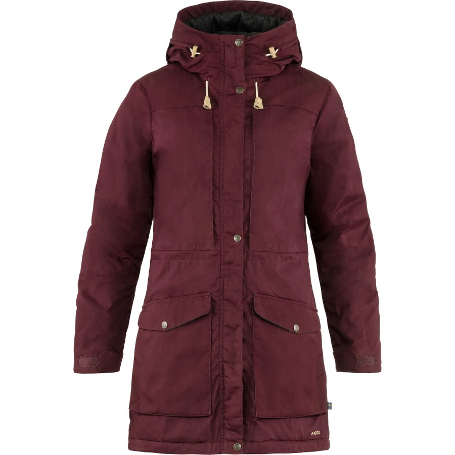 Dark Garnet Singi Wool Padded Parka W Fjällräven