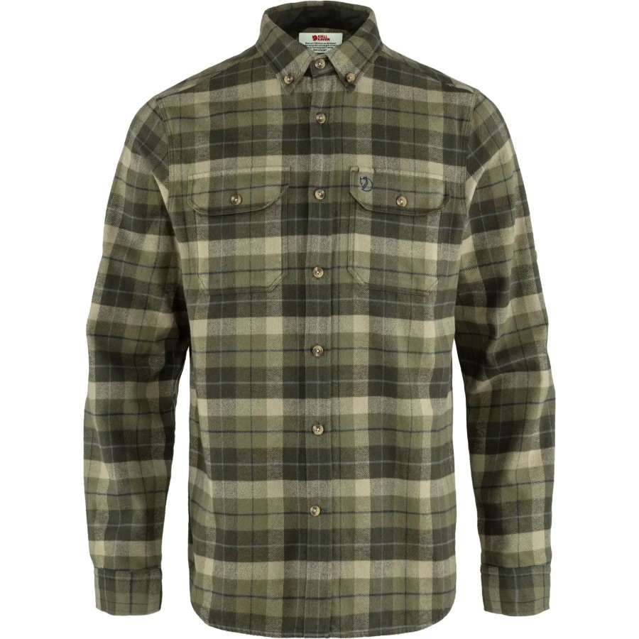 Green-Deep Forest Fjällräven Singi Heavy Flannel Shirt M