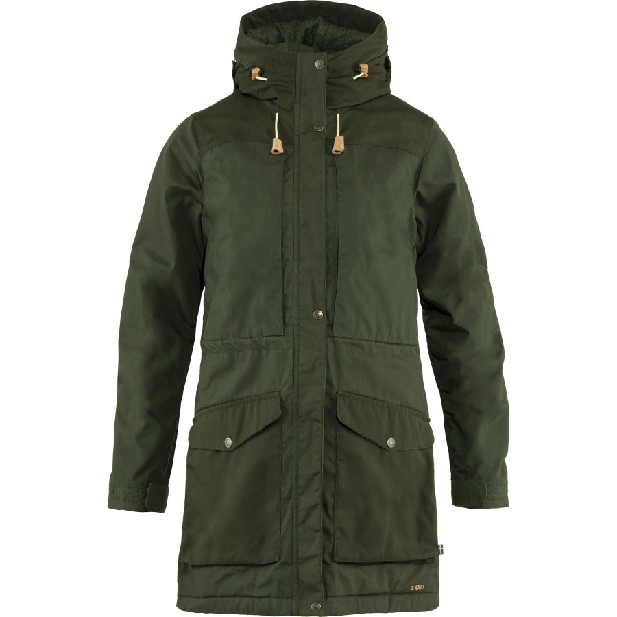Fjällräven Singi Wool Padded Parka W Deep Forest