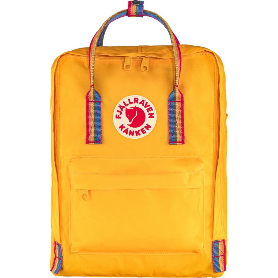Fjällräven Kånken Rainbow Warm Yellow-Rainbow Pattern