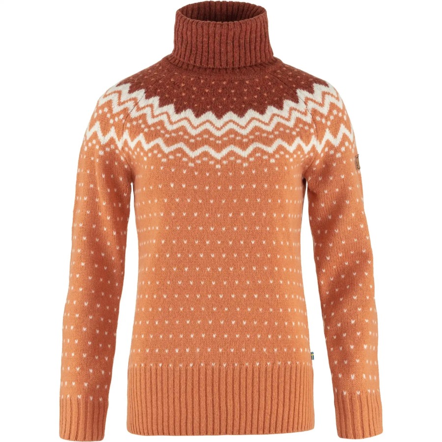 Desert Brown-Autumn Leaf Fjällräven Övik Knit Roller Neck W