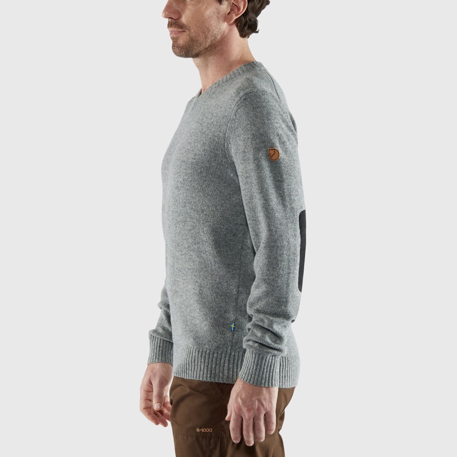 Övik V-Neck Sweater M Dark Grey Fjällräven