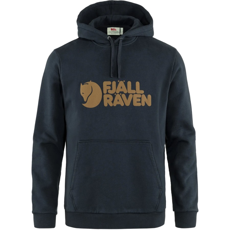 Dark Navy Fjällräven Logo Hoodie M