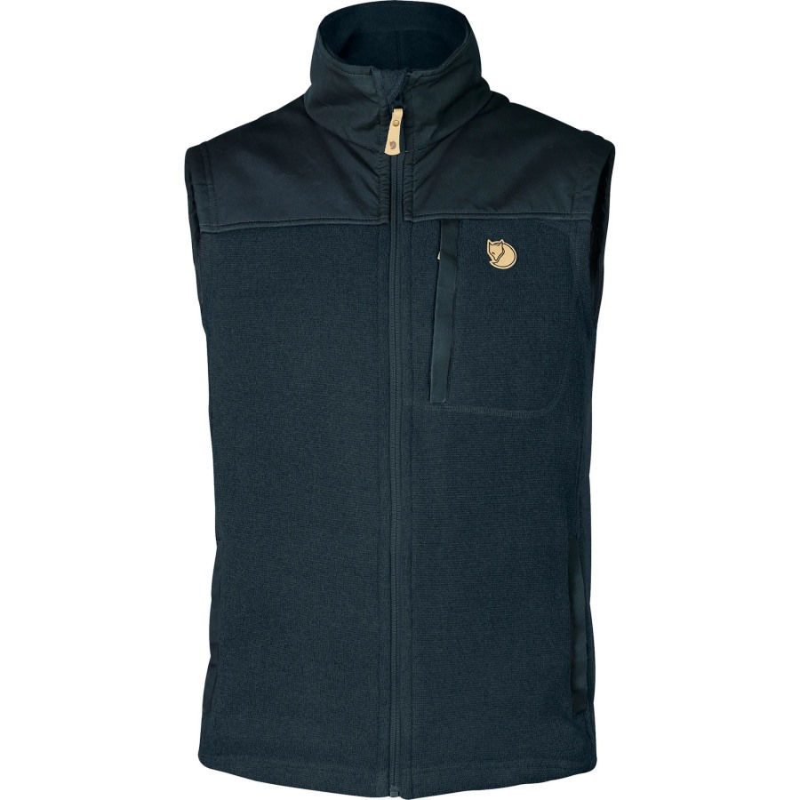 Dark Navy Fashion Fjällräven Buck Fleece Vest M