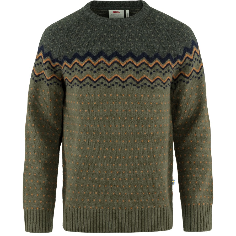Laurel Green-Deep Forest Övik Knit Sweater M Fjällräven