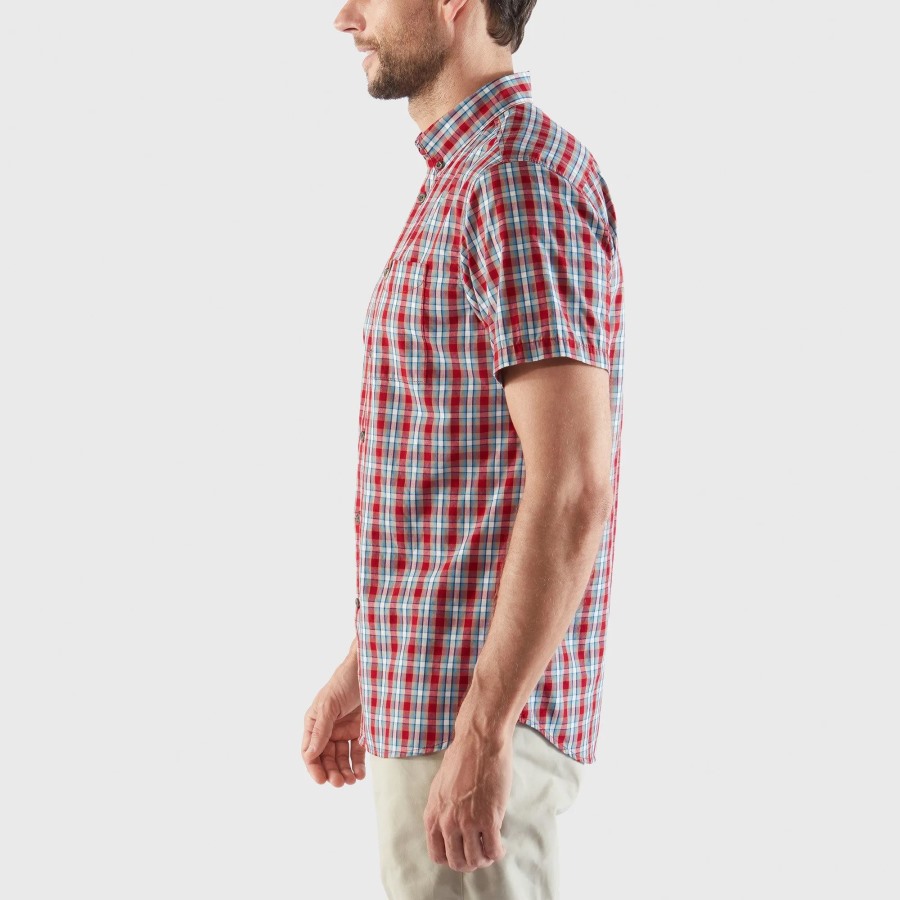 Övik Shirt Ss M Green-Alpine Blue Fjällräven